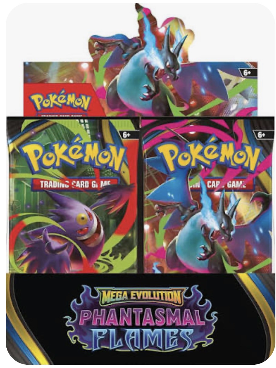 Pokemon mega evolution Phantasmal Flames booster packs (only 2 booster packs per customer)