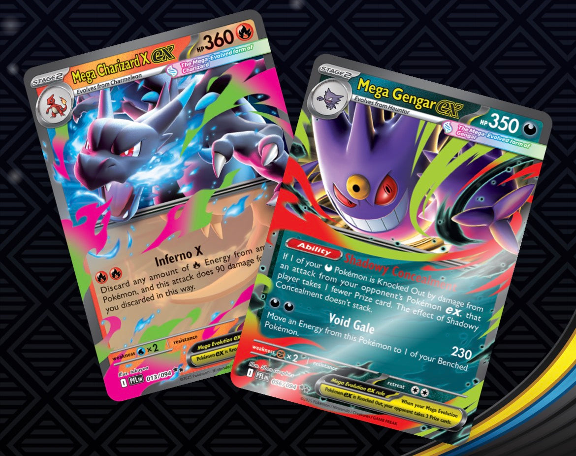 Pokemon mega evolution Phantasmal Flames booster packs (only 2 booster packs per customer)
