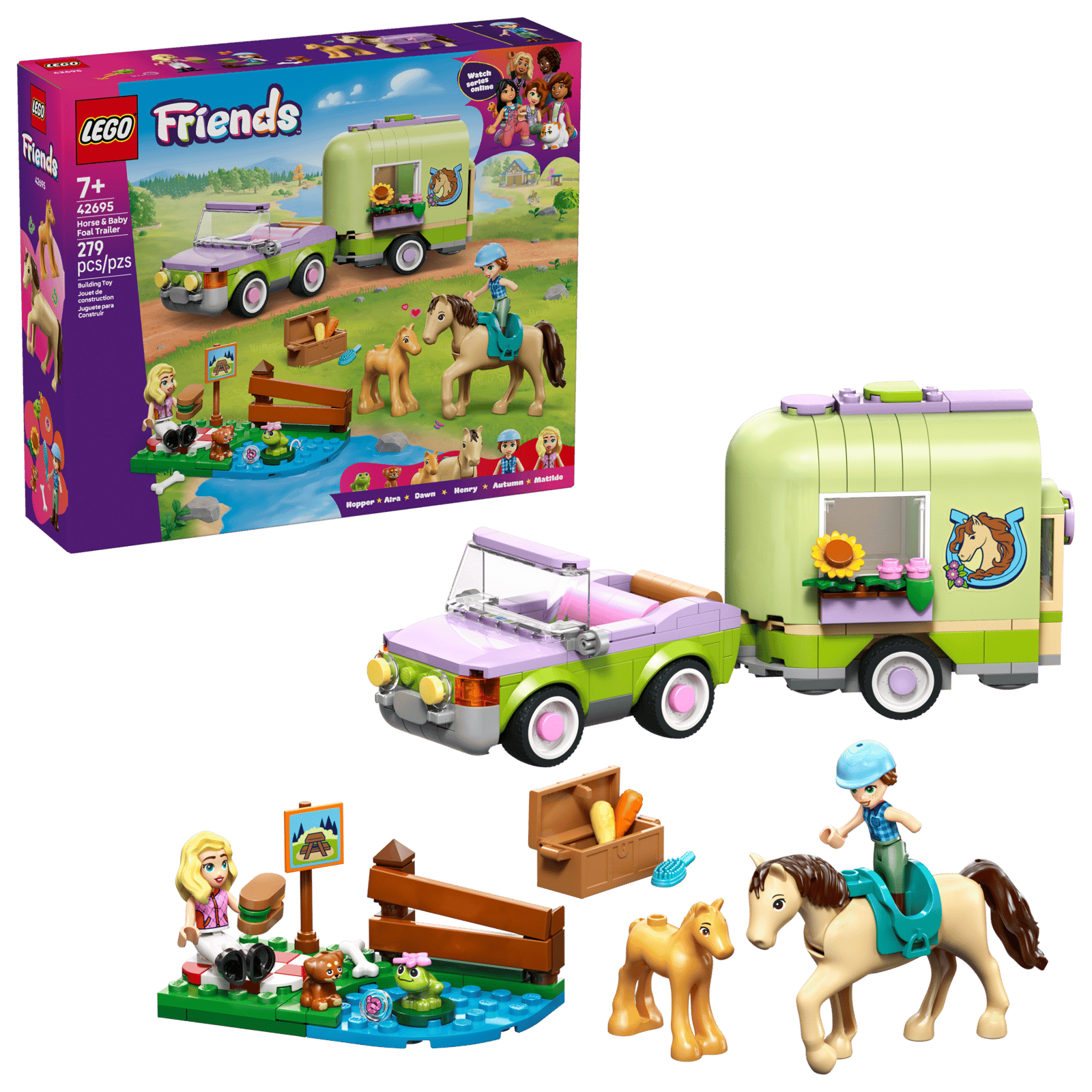 Horse & Baby Foal Trailer