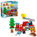 Fire Engine with Hose and Firefighter