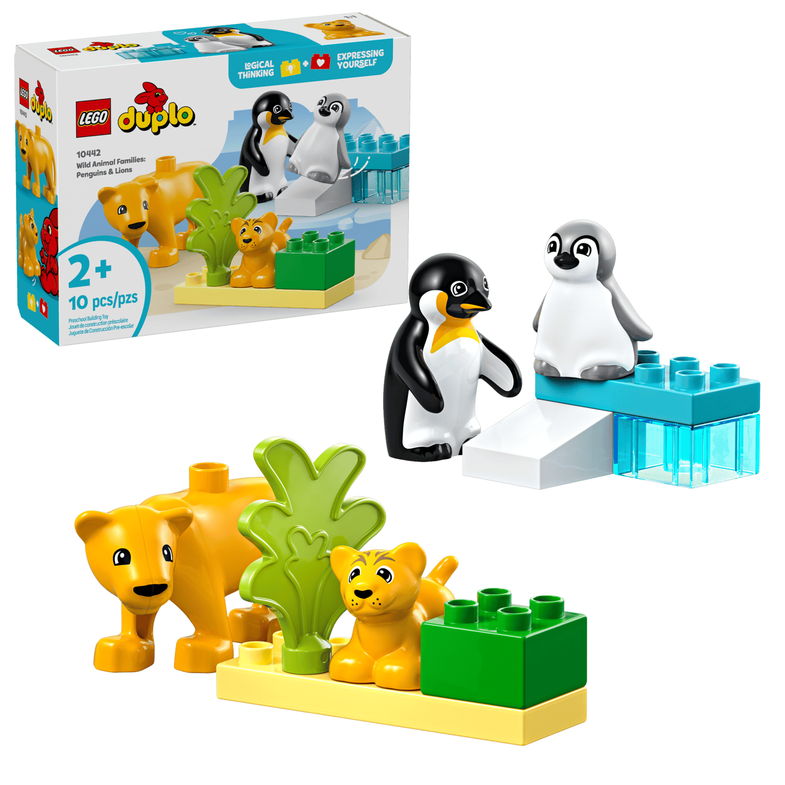 Wild Animal Families: Penguins and Lions