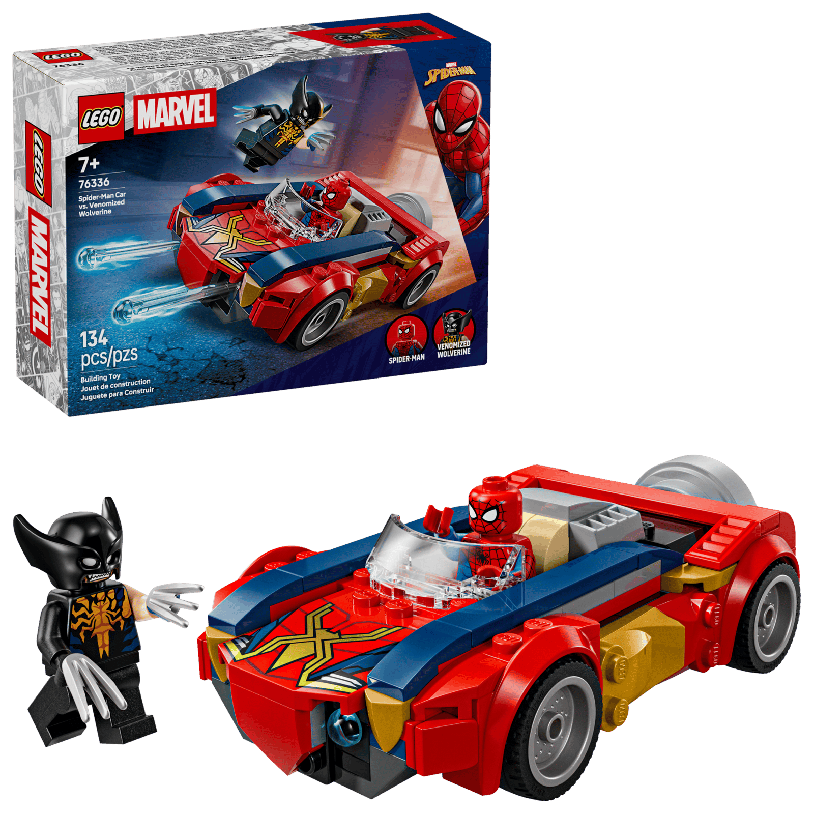 Spider Man Car vs Venomized Wolverine