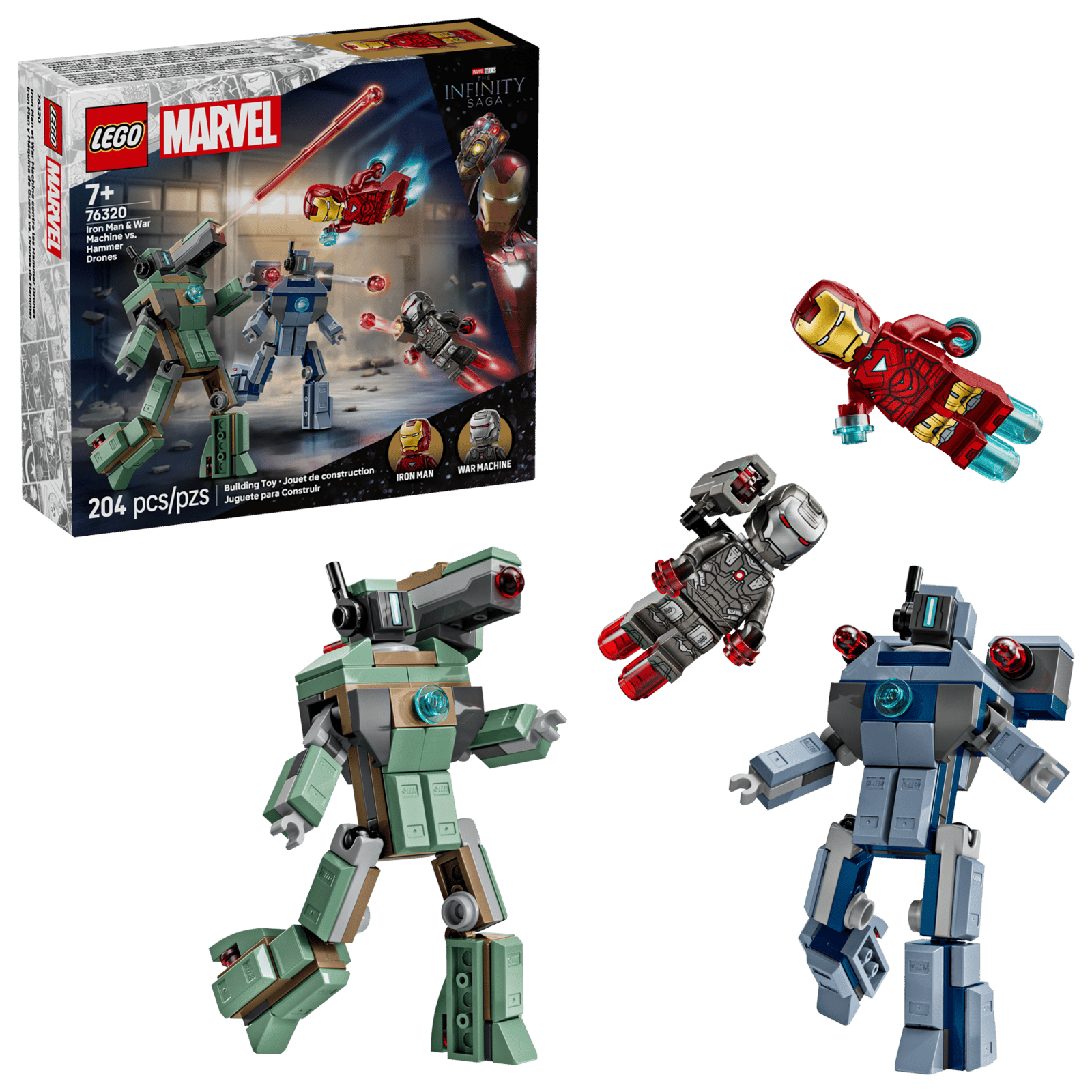 Iron Man and War Machine vs Hammer Drones